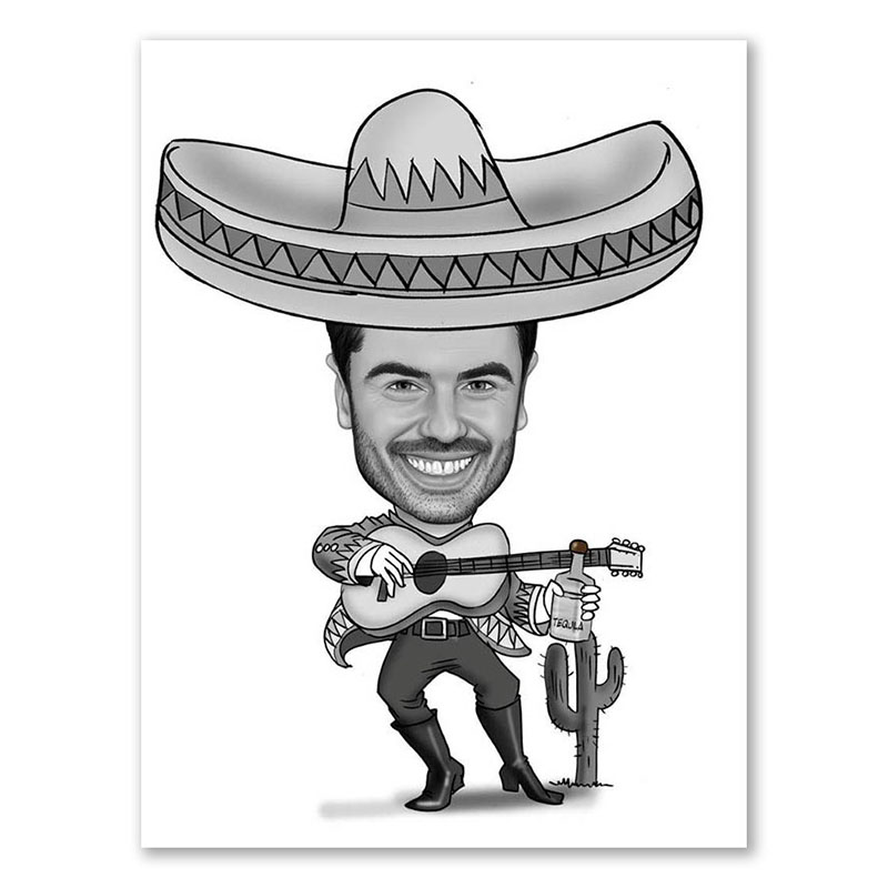 Bild von   erstellung karikatur tequilajpg | Individuelle 🎁 persönliche 🎁 personalisierte Geschenke bedruckt ▪ bestickt ▪ graviert