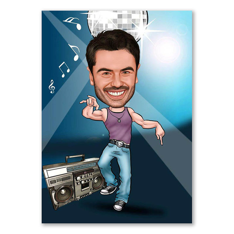 Bild von   erstellung karikatur hip hop rjpg | Individuelle 🎁 persönliche 🎁 personalisierte Geschenke bedruckt ▪ bestickt ▪ graviert