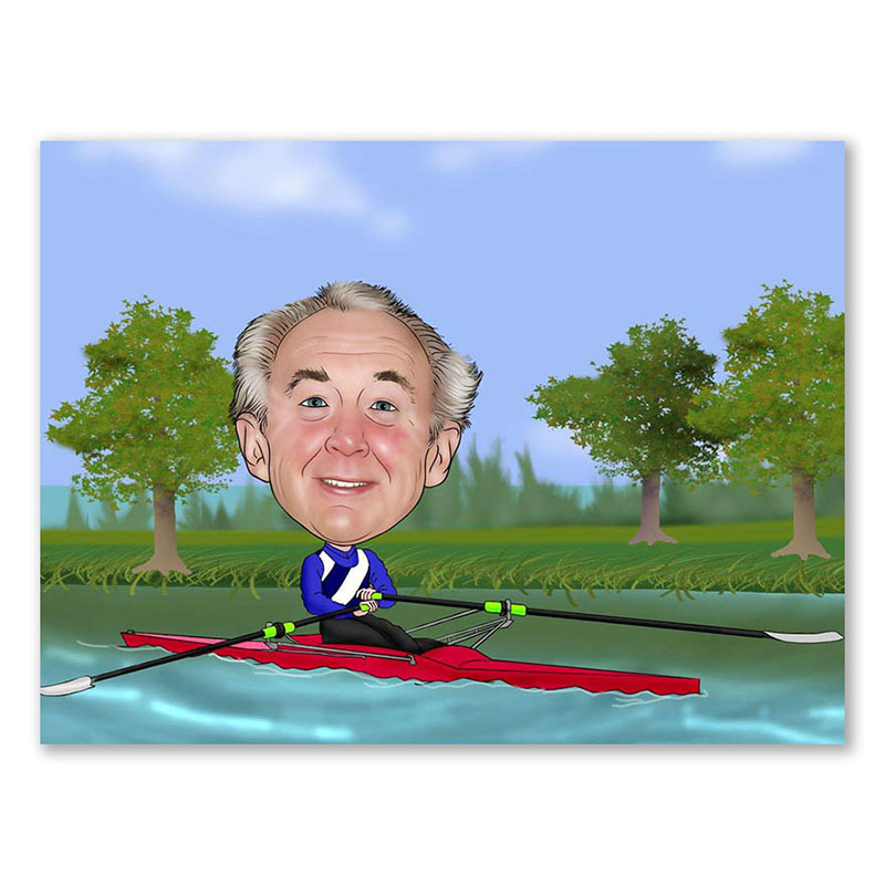 Bild von   erstellung karikatur sport rudjpg | Individuelle 🎁 persönliche 🎁 personalisierte Geschenke bedruckt ▪ bestickt ▪ graviert