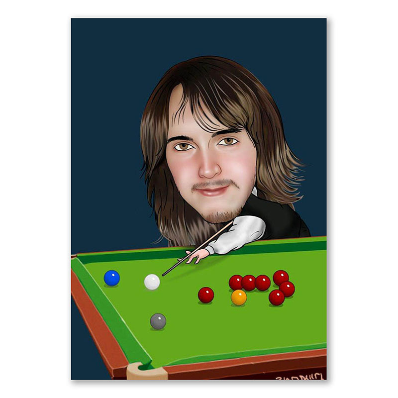 Bild von   erstellung karikatur snookerjpg | Individuelle 🎁 persönliche 🎁 personalisierte Geschenke bedruckt ▪ bestickt ▪ graviert