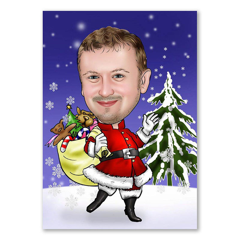 Bild von   erstellung karikatur weihnachtjpg | Individuelle 🎁 persönliche 🎁 personalisierte Geschenke bedruckt ▪ bestickt ▪ graviert
