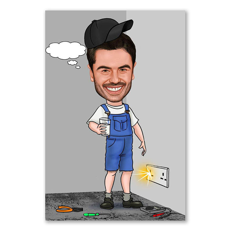 Bild von   erstellung karikatur elektrophjpg | Individuelle 🎁 persönliche 🎁 personalisierte Geschenke bedruckt ▪ bestickt ▪ graviert