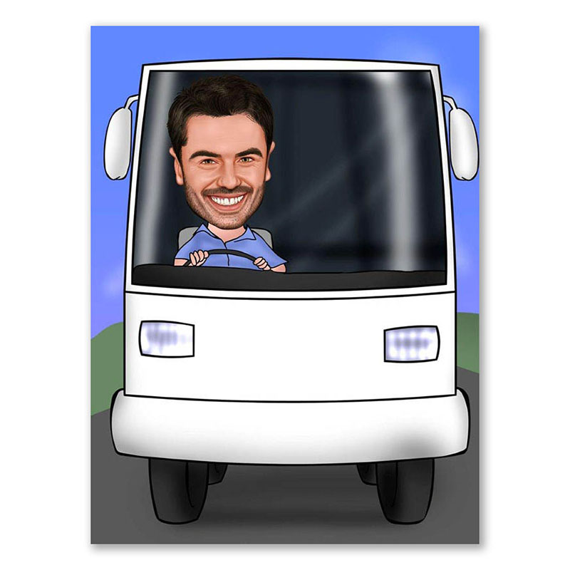 Bild von   erstellung karikatur renn lkwjpg | Individuelle 🎁 persönliche 🎁 personalisierte Geschenke bedruckt ▪ bestickt ▪ graviert