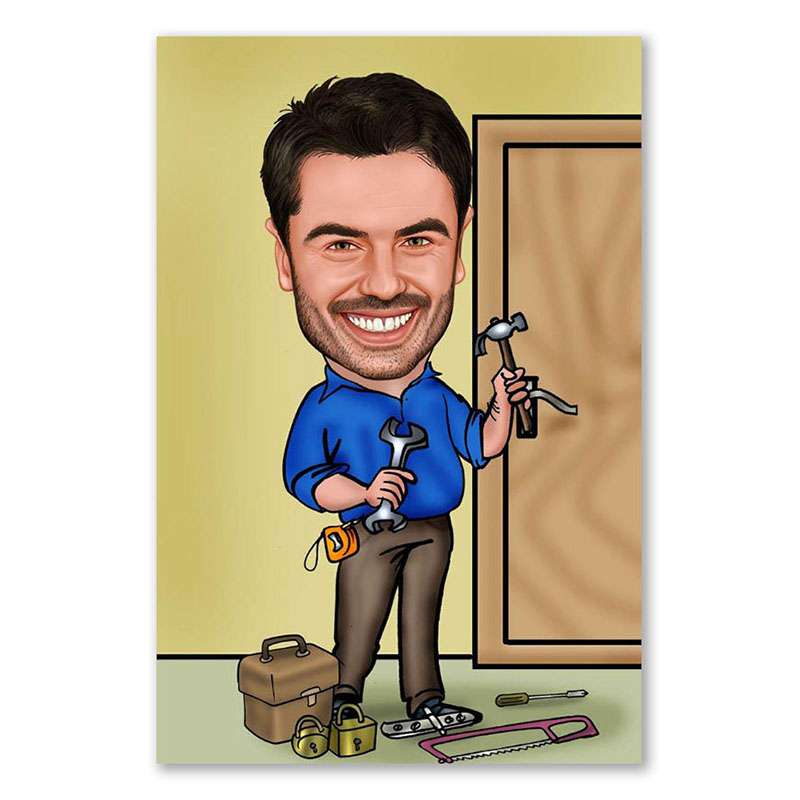 Bild von   erstellung karikatur der handwjpg | Individuelle 🎁 persönliche 🎁 personalisierte Geschenke bedruckt ▪ bestickt ▪ graviert