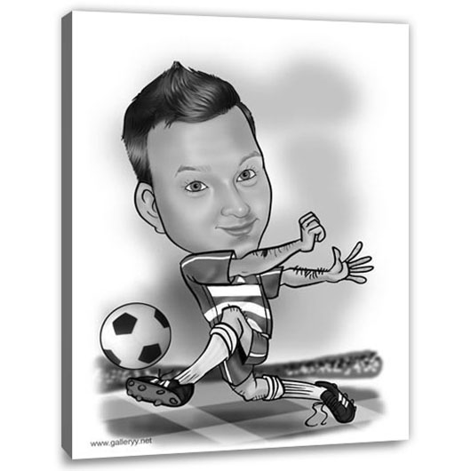 Bild von   erstellung karikatur fussballjpg | Individuelle 🎁 persönliche 🎁 personalisierte Geschenke bedruckt ▪ bestickt ▪ graviert