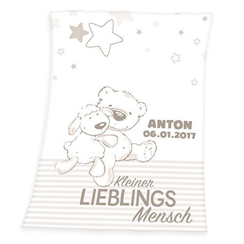 Bild von   wolimbo flausch babydecke mitjpg | Individuelle 🎁 persönliche 🎁 personalisierte Geschenke bedruckt ▪ bestickt ▪ graviert