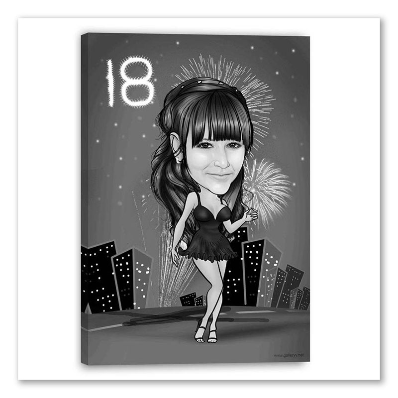 Bild von   erstellung karikatur geburtstajpg | Individuelle 🎁 persönliche 🎁 personalisierte Geschenke bedruckt ▪ bestickt ▪ graviert