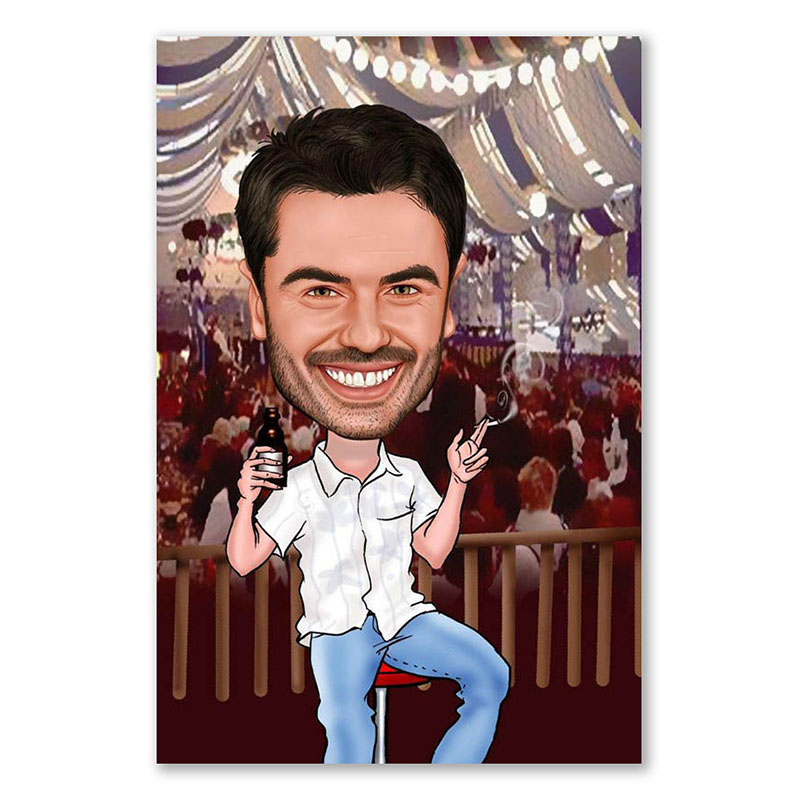 Bild von   erstellung karikatur wiesn mitjpg | Individuelle 🎁 persönliche 🎁 personalisierte Geschenke bedruckt ▪ bestickt ▪ graviert