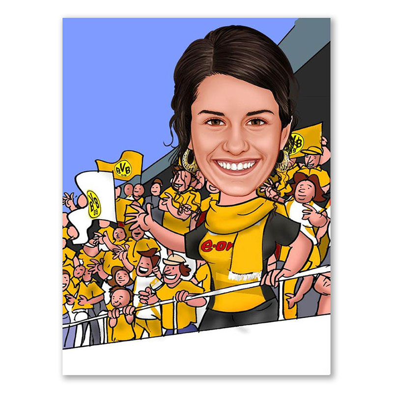 Bild von   erstellung karikatur fan im stjpg | Individuelle 🎁 persönliche 🎁 personalisierte Geschenke bedruckt ▪ bestickt ▪ graviert