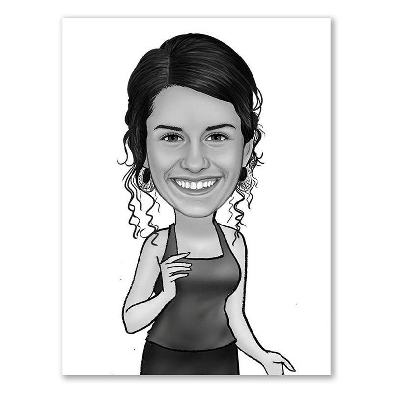 Bild von   erstellung karikatur sw carikajpg | Individuelle 🎁 persönliche 🎁 personalisierte Geschenke bedruckt ▪ bestickt ▪ graviert