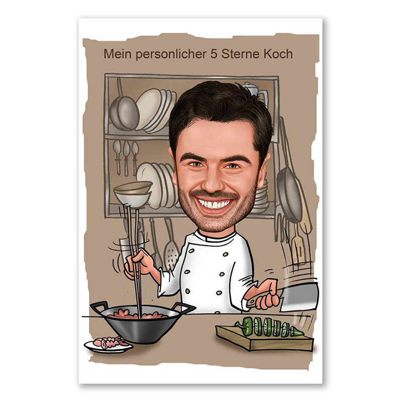 Bild von   erstellung karikatur sterne kojpg | Individuelle 🎁 persönliche 🎁 personalisierte Geschenke bedruckt ▪ bestickt ▪ graviert