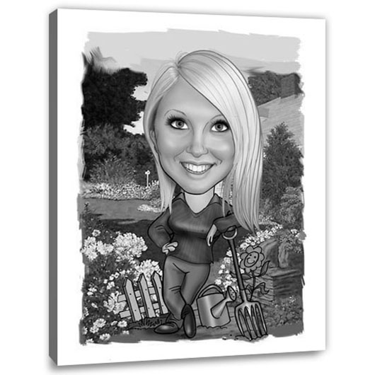 Bild von   erstellung karikatur garten chjpg | Individuelle 🎁 persönliche 🎁 personalisierte Geschenke bedruckt ▪ bestickt ▪ graviert