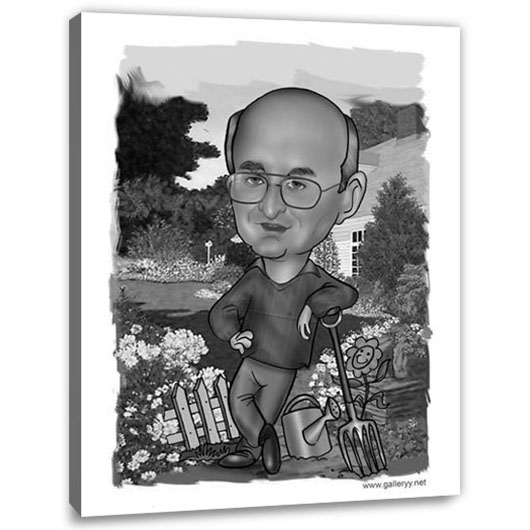 Bild von   erstellung karikatur garten chjpg | Individuelle 🎁 persönliche 🎁 personalisierte Geschenke bedruckt ▪ bestickt ▪ graviert