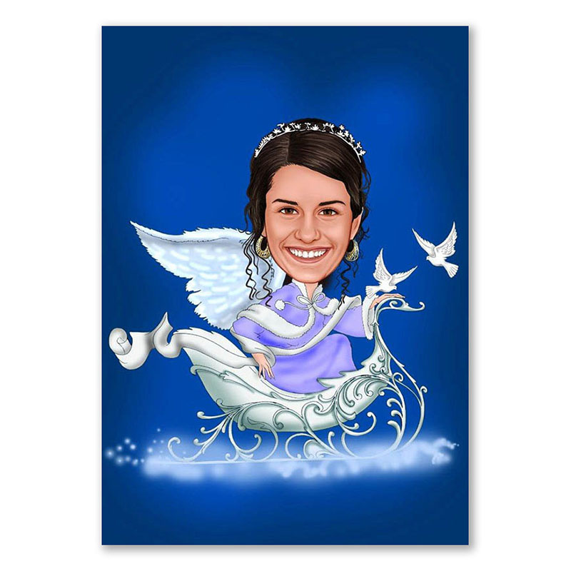 Bild von   erstellung karikatur engelswagjpg | Individuelle 🎁 persönliche 🎁 personalisierte Geschenke bedruckt ▪ bestickt ▪ graviert