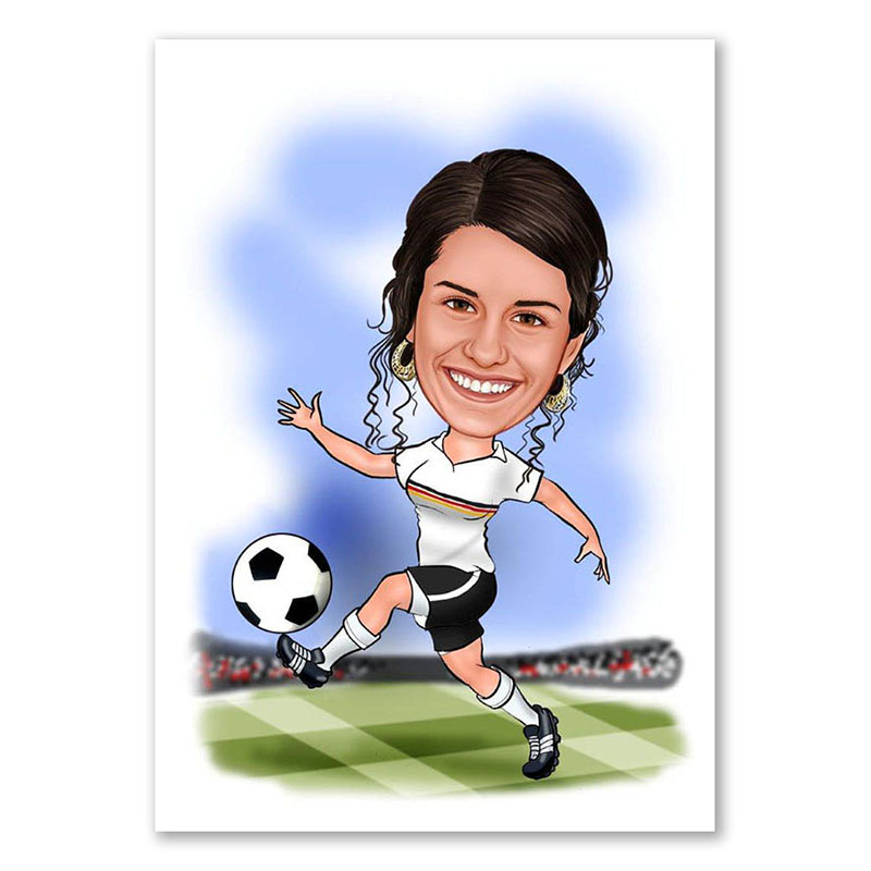 Bild von   erstellung karikatur fussballejpg | Individuelle 🎁 persönliche 🎁 personalisierte Geschenke bedruckt ▪ bestickt ▪ graviert