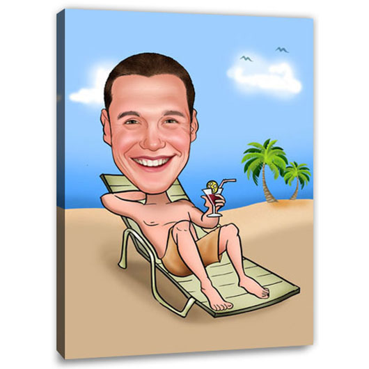 Bild von   erstellung karikatur am strandjpg | Individuelle 🎁 persönliche 🎁 personalisierte Geschenke bedruckt ▪ bestickt ▪ graviert