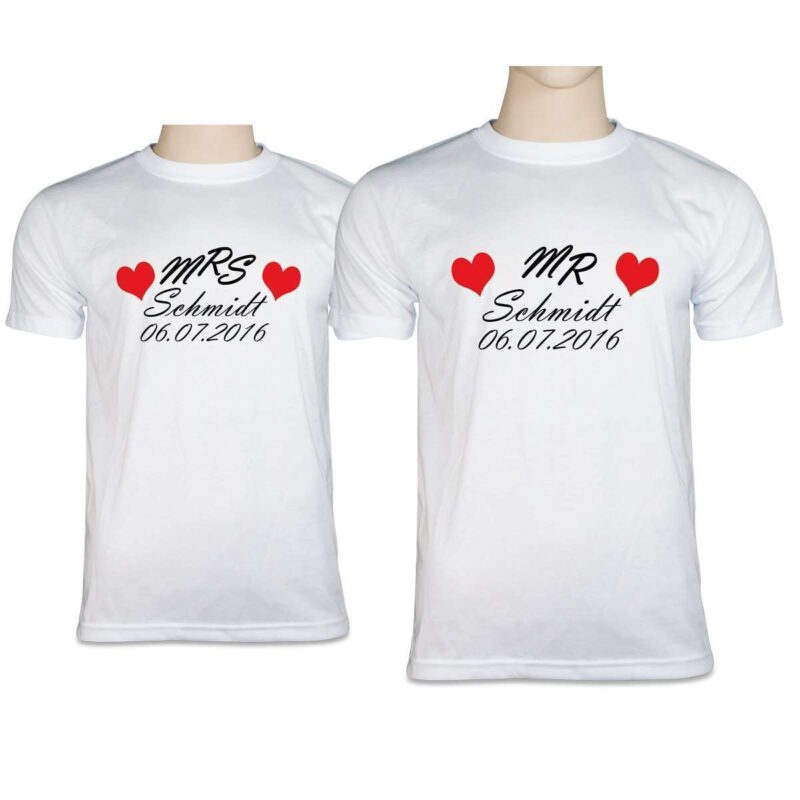 Bild von   partner t shirts bedruckt mitjpg | Individuelle 🎁 persönliche 🎁 personalisierte Geschenke bedruckt ▪ bestickt ▪ graviert
