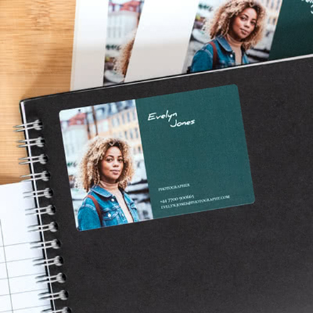 Bild von   visitenkartenaufkleber querforjpg | Individuelle 🎁 persönliche 🎁 personalisierte Geschenke bedruckt ▪ bestickt ▪ graviert