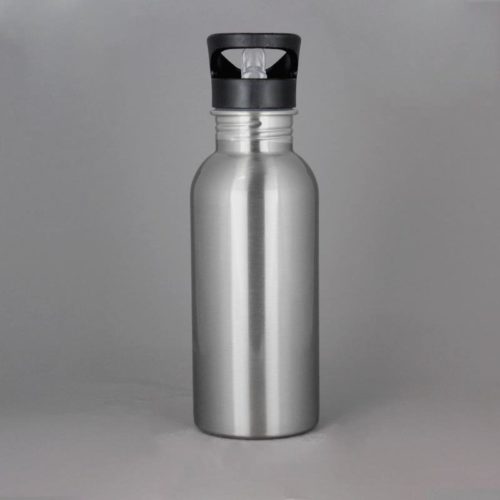 Edelstahl-Trinkflasche silber 600 ml