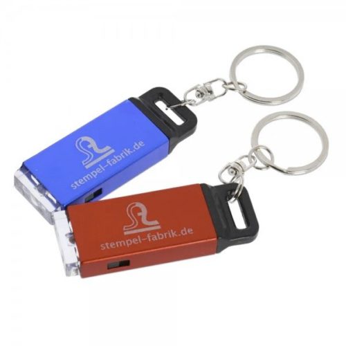 Schlüsselanhänger mit Taschenlampe (Gravurmaß 35x15 mm)