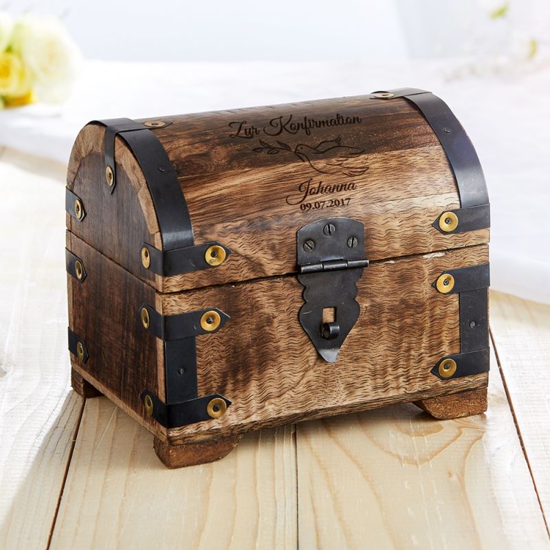Bild von   geld schatztruhe zur konfirmatjpg | Individuelle 🎁 persönliche 🎁 personalisierte Geschenke bedruckt ▪ bestickt ▪ graviert