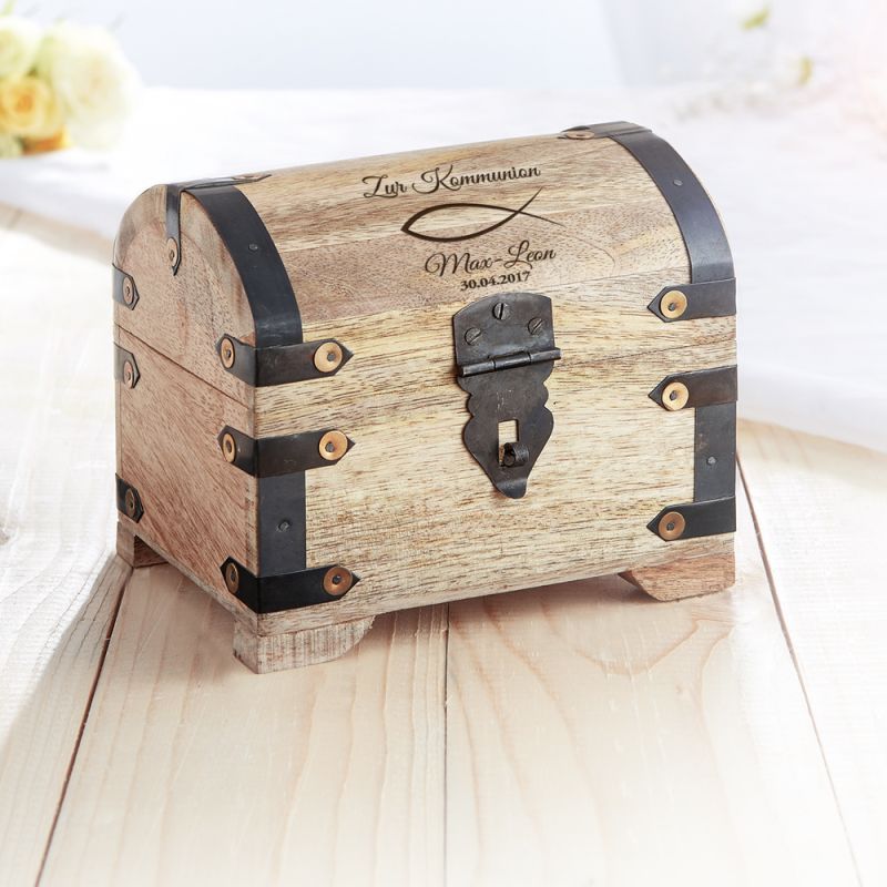 Bild von   geld schatztruhe zur kommunionjpg | Individuelle 🎁 persönliche 🎁 personalisierte Geschenke bedruckt ▪ bestickt ▪ graviert