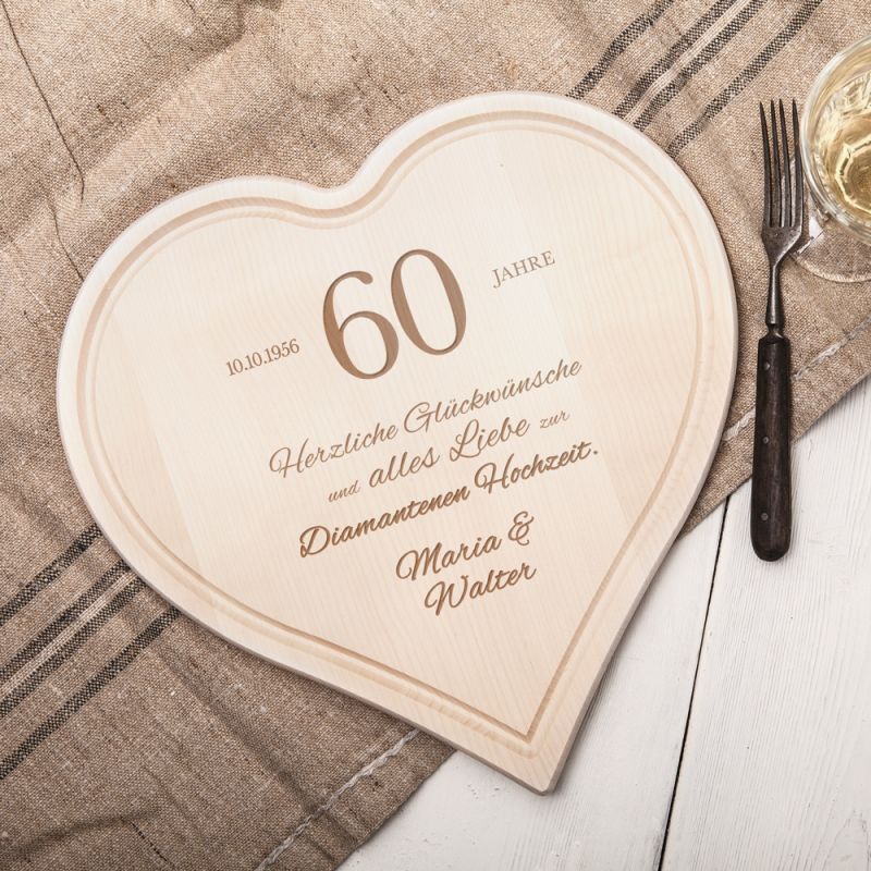 Bild von   herzbrett mit gravur diamantjpg | Individuelle 🎁 persönliche 🎁 personalisierte Geschenke bedruckt ▪ bestickt ▪ graviert