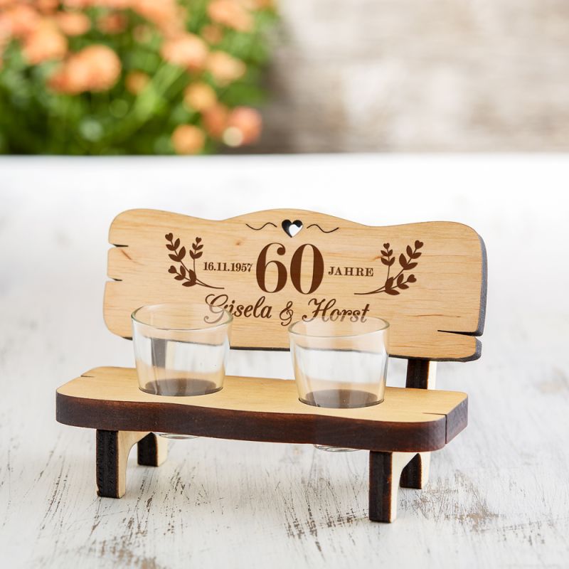 Bild von   schnapsbank mit gravur zu diamjpg | Individuelle 🎁 persönliche 🎁 personalisierte Geschenke bedruckt ▪ bestickt ▪ graviert
