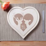 Bild von   herzbrett mit gravur rehejpg | Individuelle 🎁 persönliche 🎁 personalisierte Geschenke bedruckt ▪ bestickt ▪ graviert