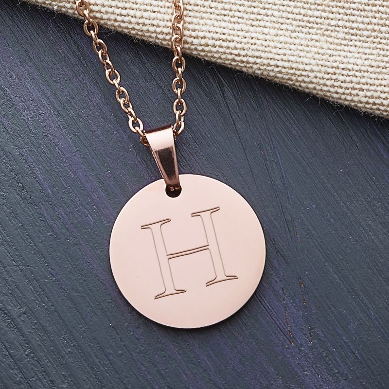 Bild von   kette mit gravur runder anhajpg | Individuelle 🎁 persönliche 🎁 personalisierte Geschenke bedruckt ▪ bestickt ▪ graviert