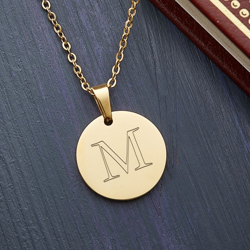 Bild von   kette mit gravur runder anhajpg | Individuelle 🎁 persönliche 🎁 personalisierte Geschenke bedruckt ▪ bestickt ▪ graviert