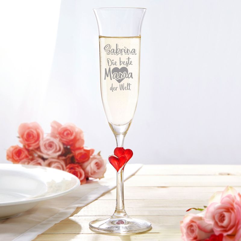 Bild von   sektglas mit gravur herz imjpg | Individuelle 🎁 persönliche 🎁 personalisierte Geschenke bedruckt ▪ bestickt ▪ graviert