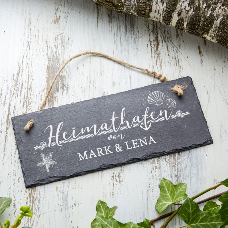 Bild von   schiefertafel mit gravur heijpg | Individuelle 🎁 persönliche 🎁 personalisierte Geschenke bedruckt ▪ bestickt ▪ graviert