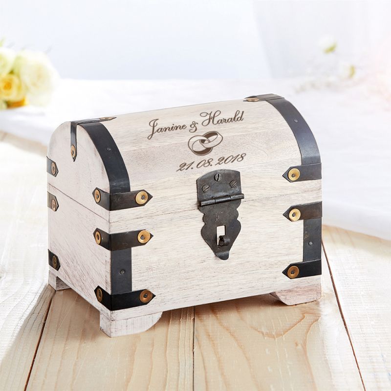 Bild von   geld schatztruhe zur hochzeitjpg | Individuelle 🎁 persönliche 🎁 personalisierte Geschenke bedruckt ▪ bestickt ▪ graviert