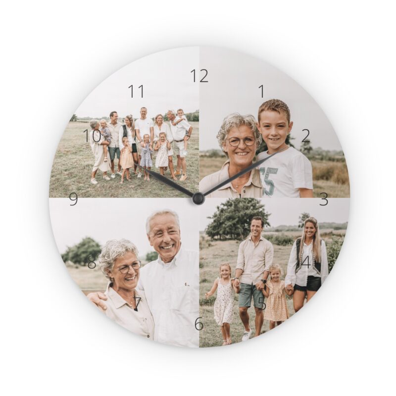 Bild von   uhr rund gross hartfaserjpg | Individuelle 🎁 persönliche 🎁 personalisierte Geschenke bedruckt ▪ bestickt ▪ graviert