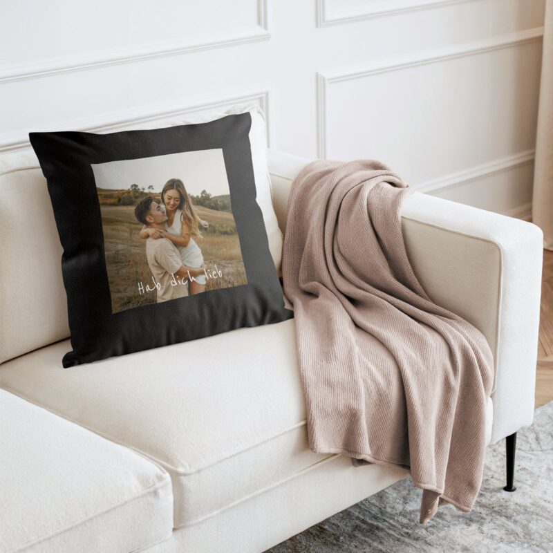 Bild von   kissen  x  cm schwarzjpg | Individuelle 🎁 persönliche 🎁 personalisierte Geschenke bedruckt ▪ bestickt ▪ graviert