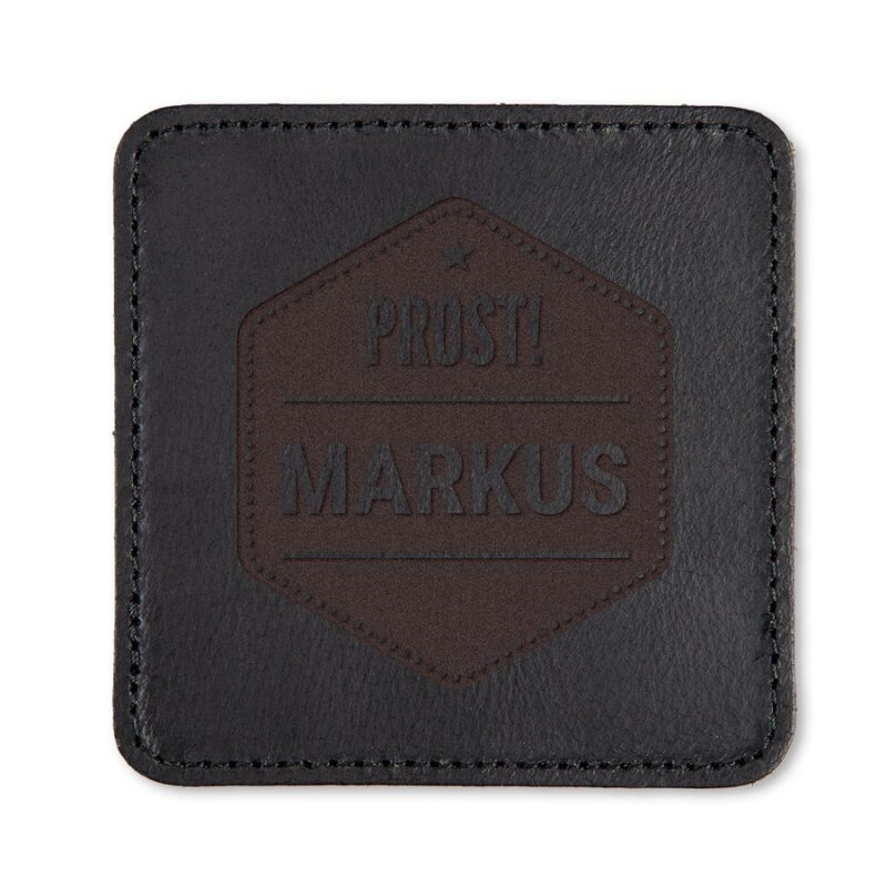 Bild von   leder untersetzer schwarzjpg | Individuelle 🎁 persönliche 🎁 personalisierte Geschenke bedruckt ▪ bestickt ▪ graviert