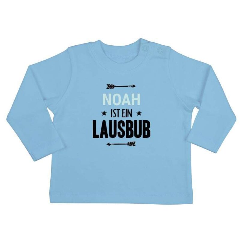 Bild von   baby langarmshirt babyblaujpg | Individuelle 🎁 persönliche 🎁 personalisierte Geschenke bedruckt ▪ bestickt ▪ graviert