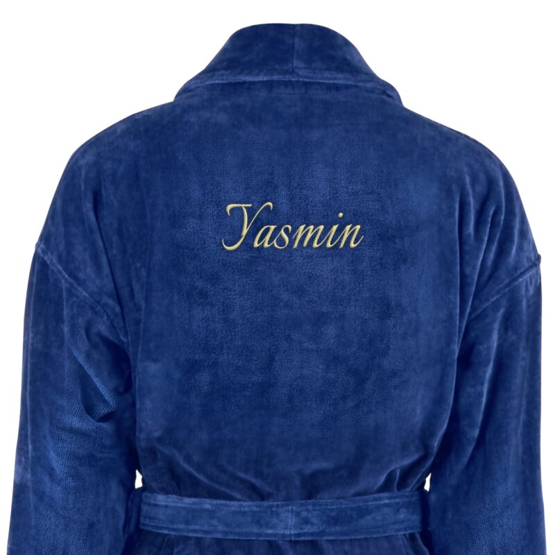 Bild von   bademantel damen blau l xljpg | Individuelle 🎁 persönliche 🎁 personalisierte Geschenke bedruckt ▪ bestickt ▪ graviert