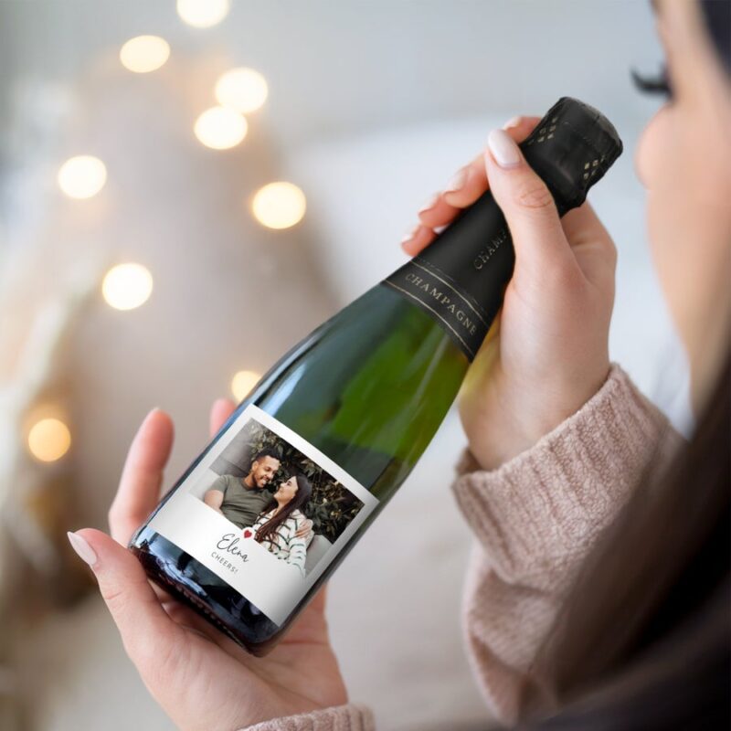 Bild von   champagner mit personalisiertejpg | Individuelle 🎁 persönliche 🎁 personalisierte Geschenke bedruckt ▪ bestickt ▪ graviert