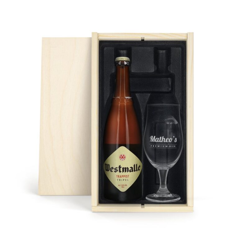 Bild von   bier mit glas westmallejpg | Individuelle 🎁 persönliche 🎁 personalisierte Geschenke bedruckt ▪ bestickt ▪ graviert