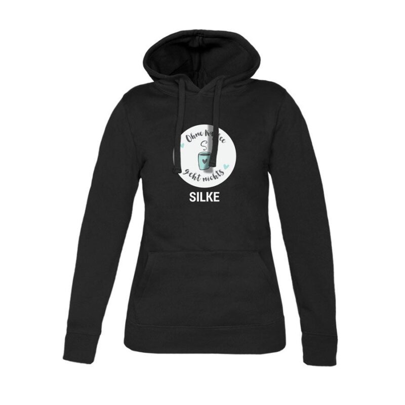 Bild von   hoodie damen schwarz sjpg | Individuelle 🎁 persönliche 🎁 personalisierte Geschenke bedruckt ▪ bestickt ▪ graviert