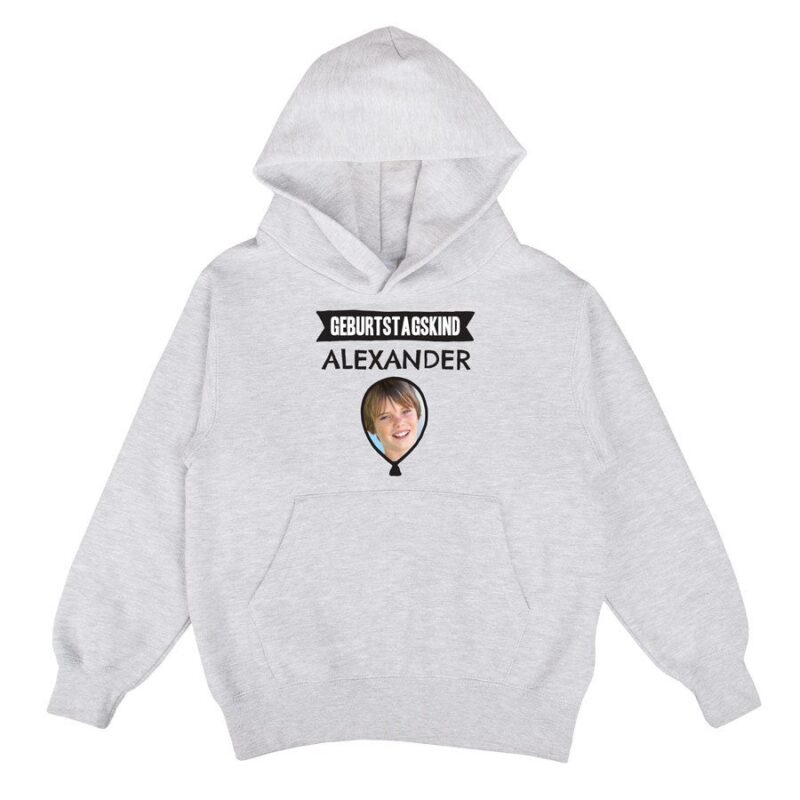Bild von   hoodie kinder graujpg | Individuelle 🎁 persönliche 🎁 personalisierte Geschenke bedruckt ▪ bestickt ▪ graviert