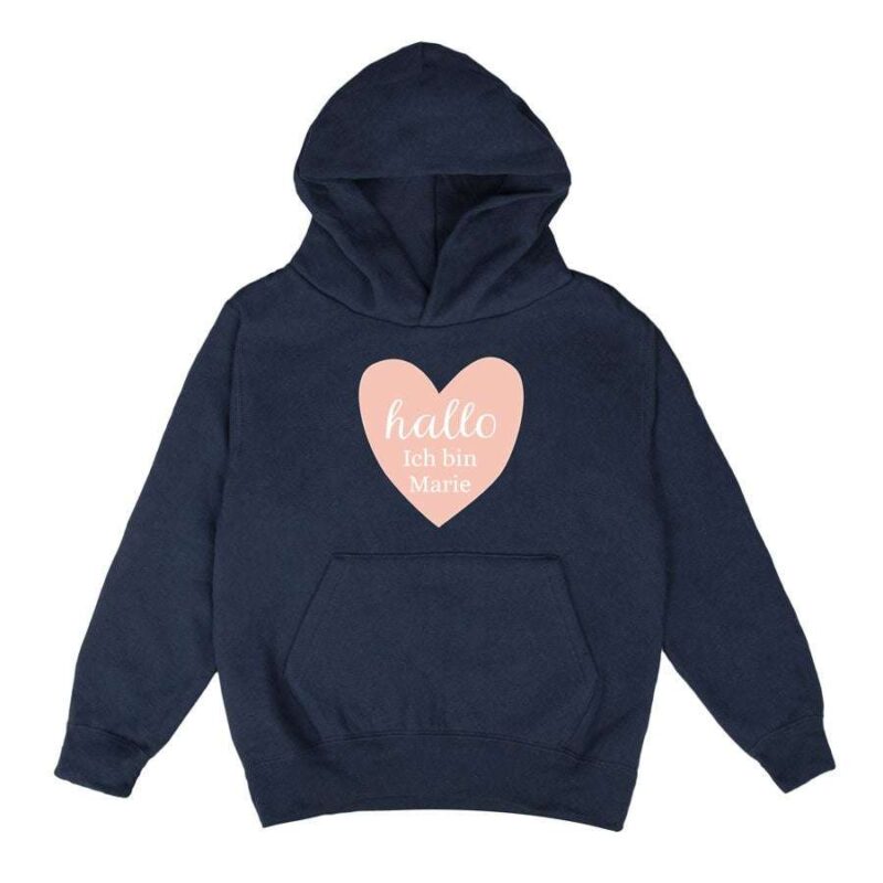 Bild von   hoodie kinder navy jahjpg | Individuelle 🎁 persönliche 🎁 personalisierte Geschenke bedruckt ▪ bestickt ▪ graviert