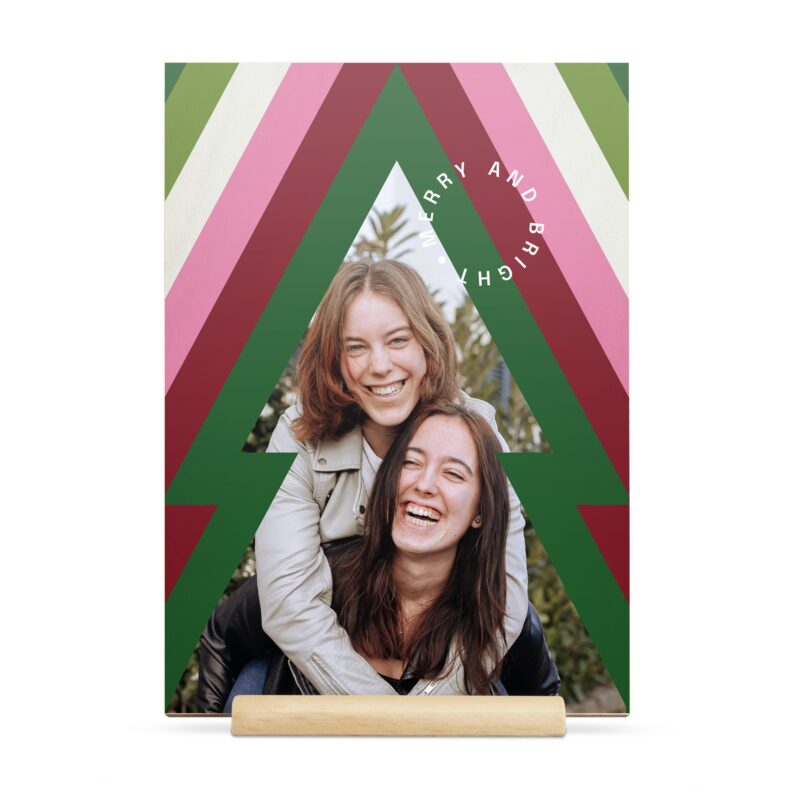 Bild von   weihnachtskarte holz vertikajpg | Individuelle 🎁 persönliche 🎁 personalisierte Geschenke bedruckt ▪ bestickt ▪ graviert