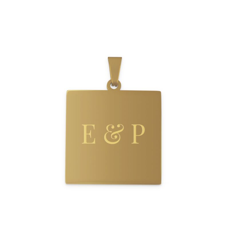 Bild von   anhaenger mit namen viereckjpg | Individuelle 🎁 persönliche 🎁 personalisierte Geschenke bedruckt ▪ bestickt ▪ graviert