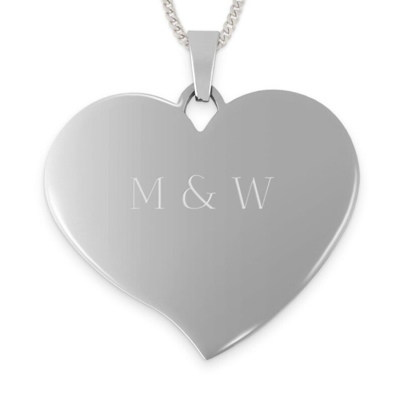 Herzanhänger mit Gravur (asymmetrisch)