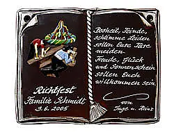 Bild von   keramik buch als schild fuer ejpg | Individuelle 🎁 persönliche 🎁 personalisierte Geschenke bedruckt ▪ bestickt ▪ graviert