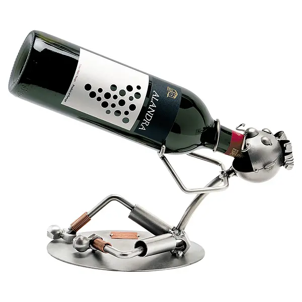 Bild von   weinflaschenhalter schluckspecjpg | Individuelle 🎁 persönliche 🎁 personalisierte Geschenke bedruckt ▪ bestickt ▪ graviert