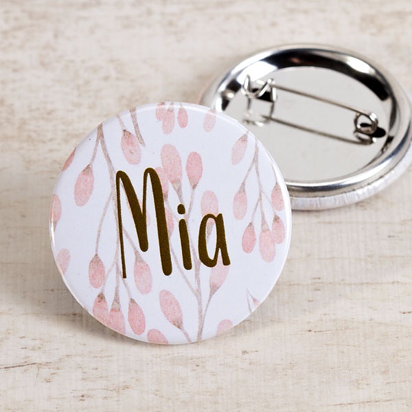 Bild von   gastgeschenke badge rosa blujpg | Individuelle 🎁 persönliche 🎁 personalisierte Geschenke bedruckt ▪ bestickt ▪ graviert